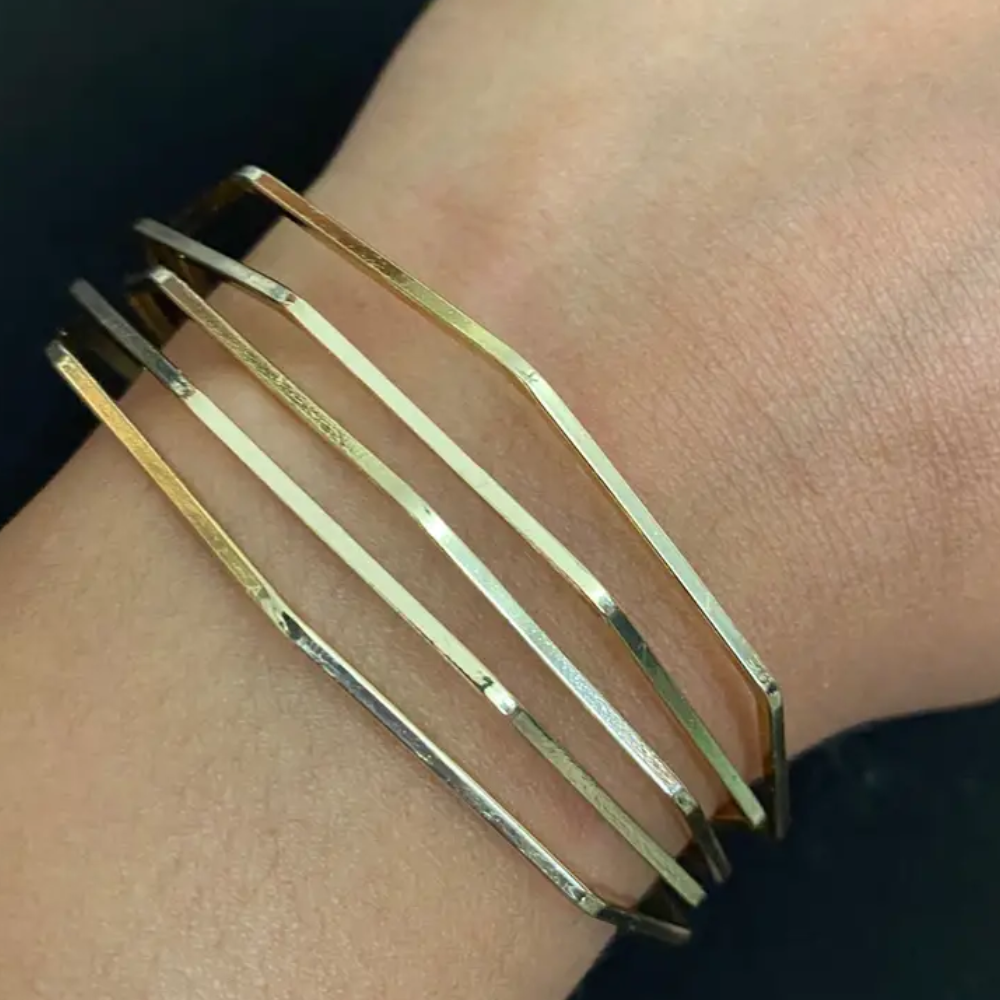 GOLDEN POLYGONAL BRACELET (ADJUSTABLE)