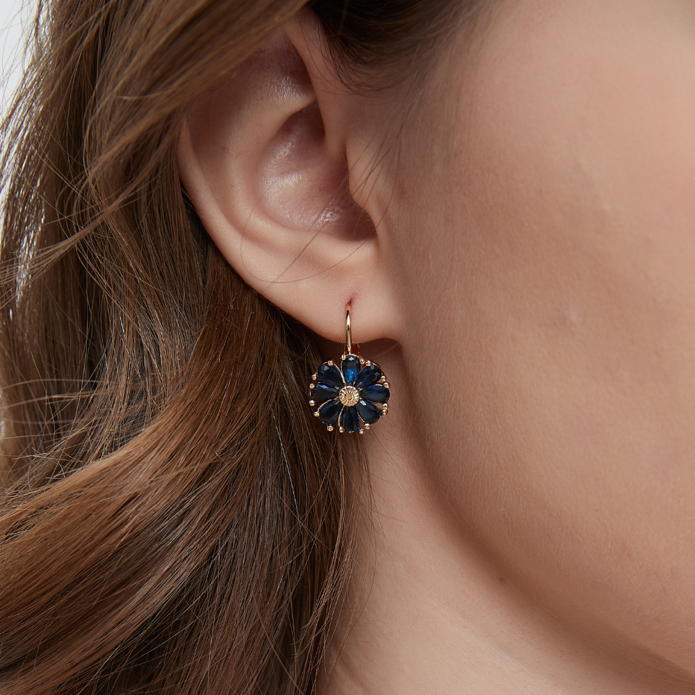 DAISY SAPPHIRE EARRINGS (PAIR)