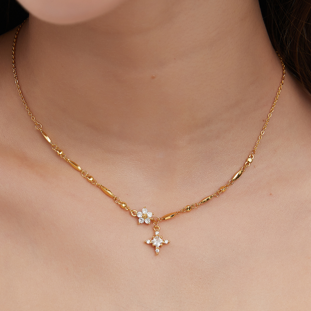 HEAVENLY CROSS NECKLACE