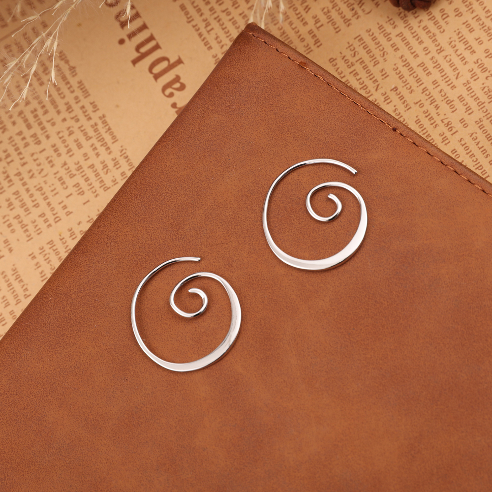 SPIRAL HOOP EARRINGS (PAIR)