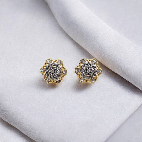 Handmade | 22K Gold Plated Earrings | Diamond Cut Zircon Judao | ZJ311