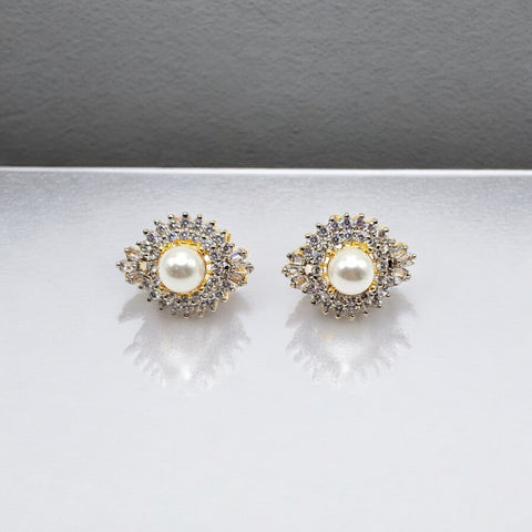 Handmade | 22K Gold Plated Earrings | Diamond Cut Zircon Judao | ZJ313