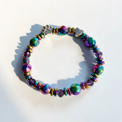 Sloan - Magnetic bracelet with paw trailer | Silver