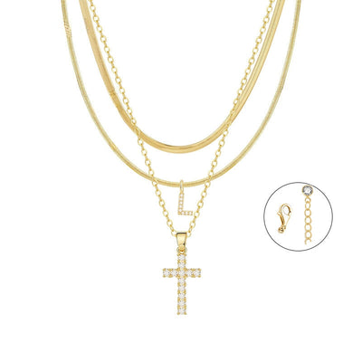 Gold Cross Initial Set