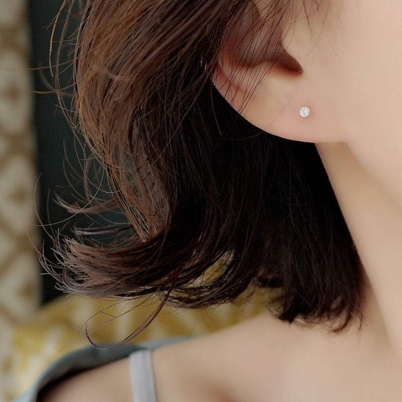 Zeke Micro Stud Gold Earrings
