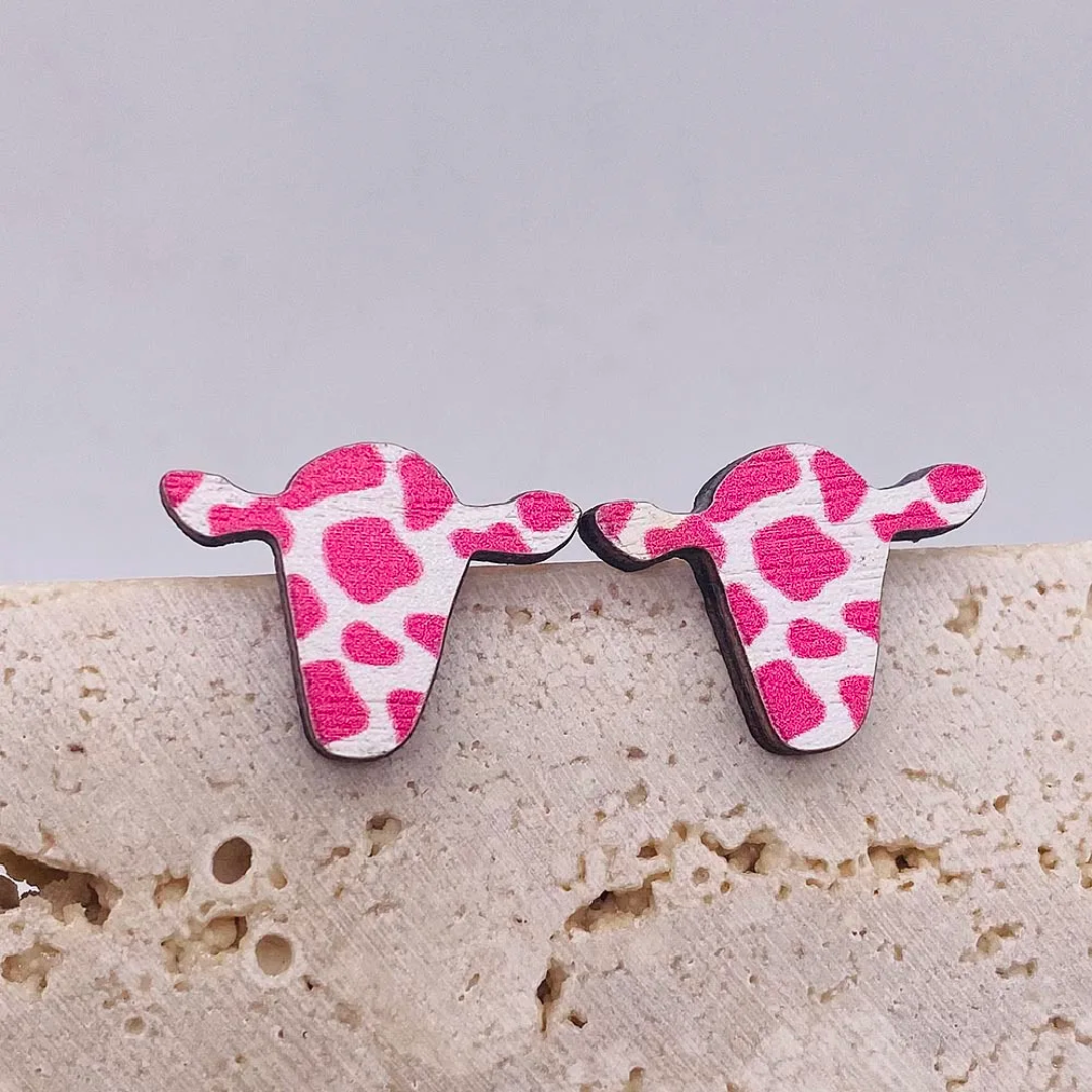 WESTERN COWHEAD EARRINGS (PAIR)
