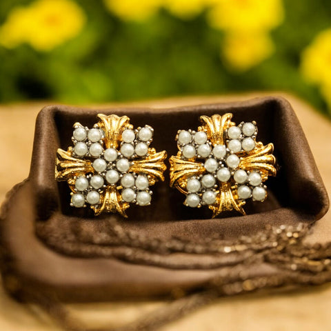 Handmade | 22K Gold Plated Earrings | Diamond Cut Zircon Judao | ZJ318