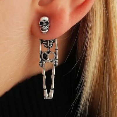 DANGLING SKELETON EARRINGS (PAIR)