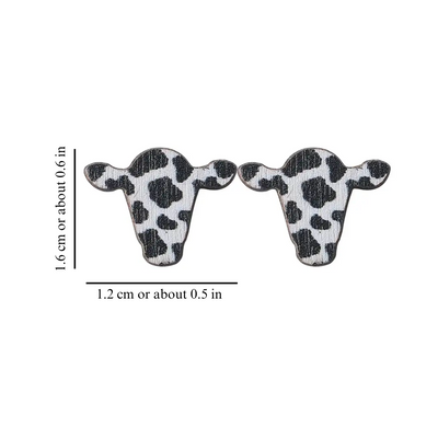 WESTERN COWHEAD EARRINGS (PAIR)