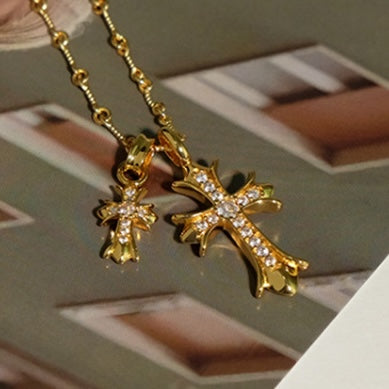Vivori Double Cross Necklace