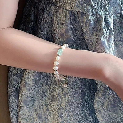 PEARL AVENTURINE BRACELET (ADJUSTABLE)