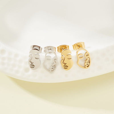 ABSTRACT FACE EARRINGS (PAIR)