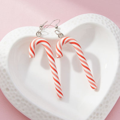 CANDY CANE EARRINGS (PAIR)