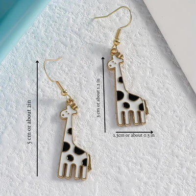 GIRAFFE DANGLING EARRINGS (PAIR)