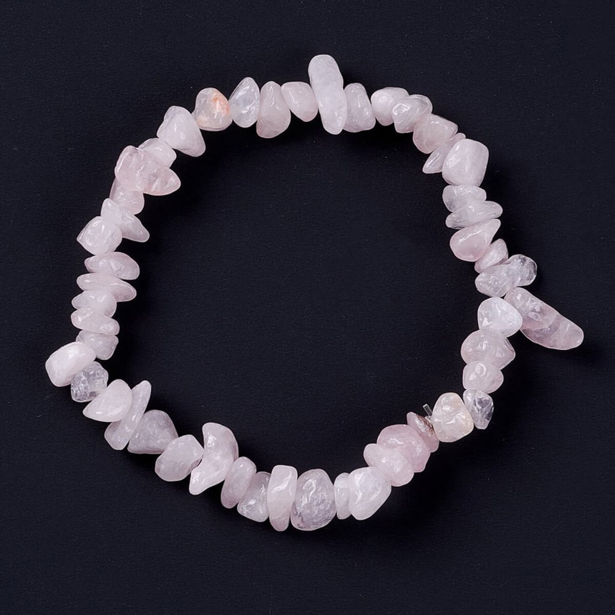 NATURAL CRYSTAL CHIP BRACELET (ADJUSTABLE)