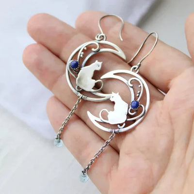 Allen - Boho tissue earrings made of silver
