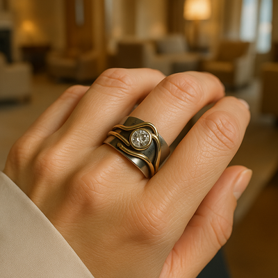 Deep - Vintage Silver Glow Ring