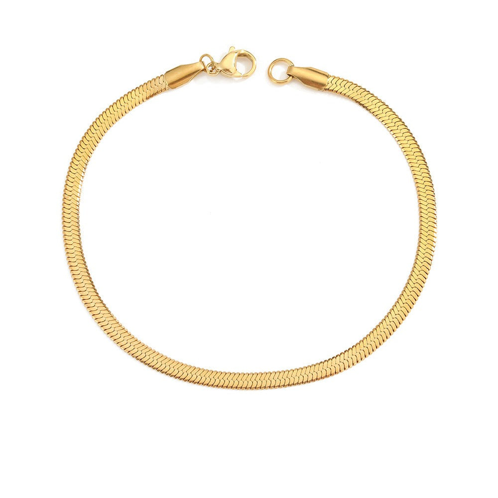Stella Herringbone Chain Bracelet