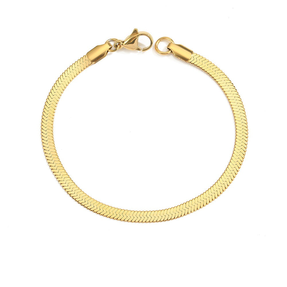 Stella Herringbone Chain Bracelet