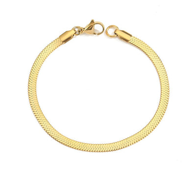 Stella Herringbone Chain Bracelet