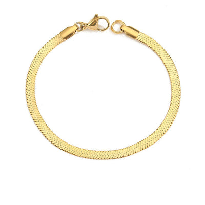 Stella Herringbone Chain Bracelet