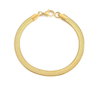 Stella Herringbone Chain Bracelet