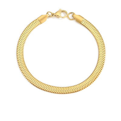 Stella Herringbone Chain Bracelet