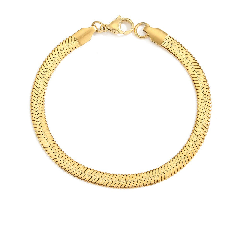 Stella Herringbone Chain Bracelet
