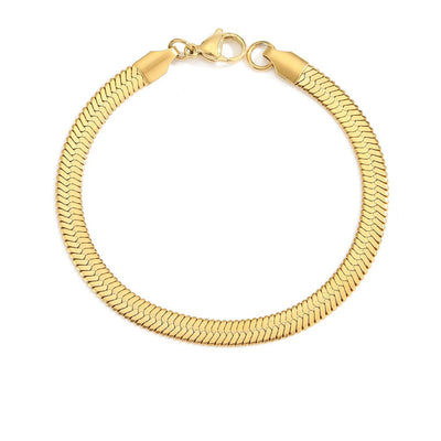 Stella Herringbone Chain Bracelet