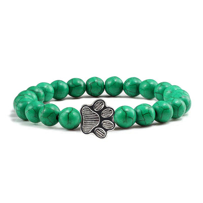 Finley - pearl bracelet with paw trailer | Silver