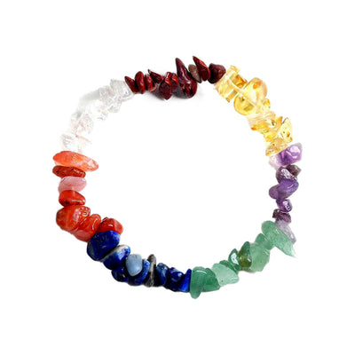 NATURAL CRYSTAL CHIP BRACELET (ADJUSTABLE)