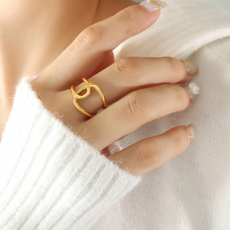 Alina Golden Knot Ring