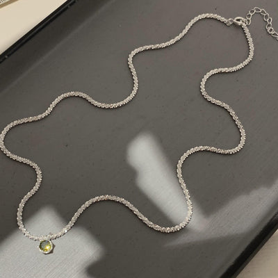 Viridia Silver Emerald Pendant