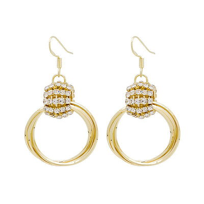 Anastasia Gold Plated Loop Earrings