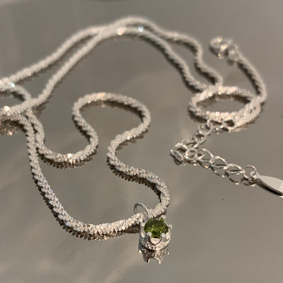 Viridia Silver Emerald Pendant