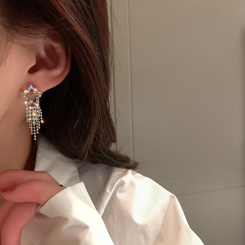 Glimmer Zirconia Star Earrings