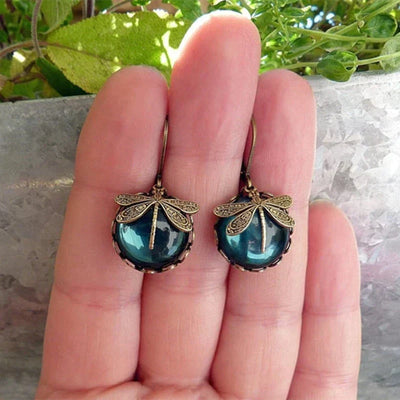 Spherical Dragonfly Earrings in Antique Gold (BUY 1 GET 1 FREE)