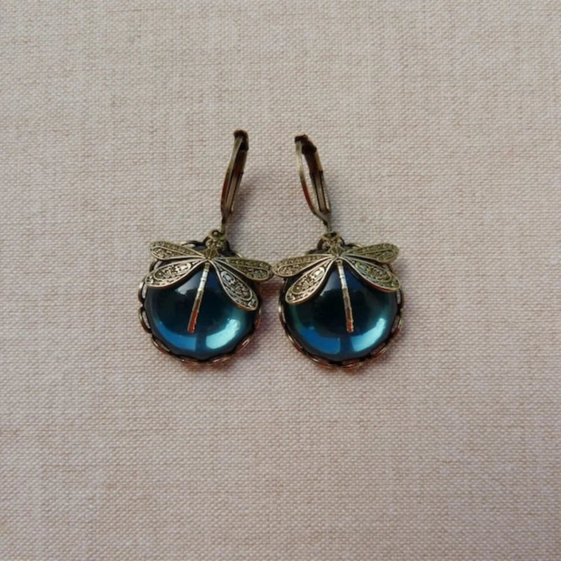 Spherical Dragonfly Earrings in Antique Gold (BUY 1 GET 1 FREE)