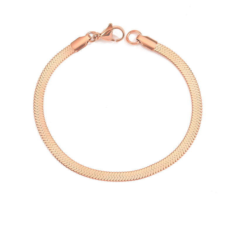 Stella Herringbone Chain Bracelet