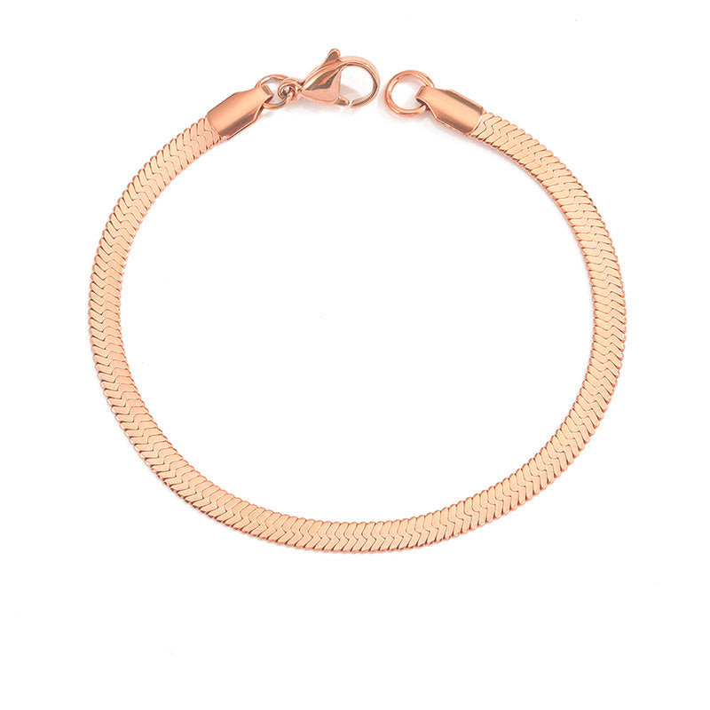 Stella Herringbone Chain Bracelet