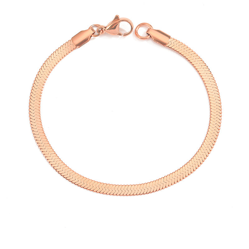 Stella Herringbone Chain Bracelet