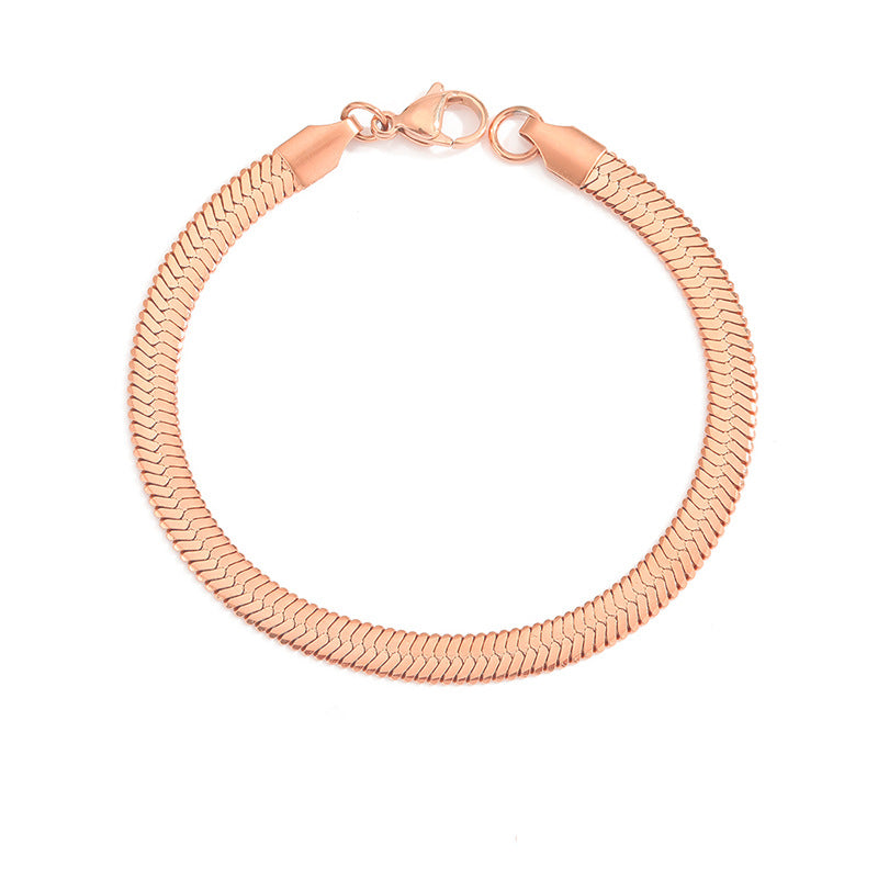 Stella Herringbone Chain Bracelet