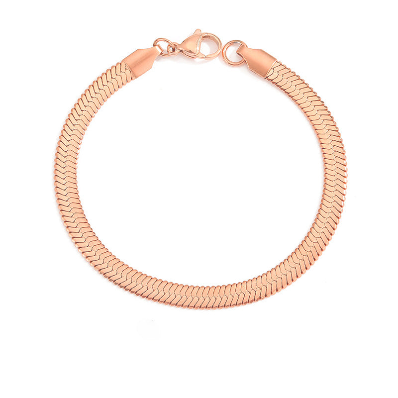Stella Herringbone Chain Bracelet