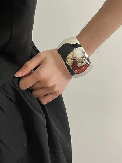 Classic Smooth Wide Round Bracelet