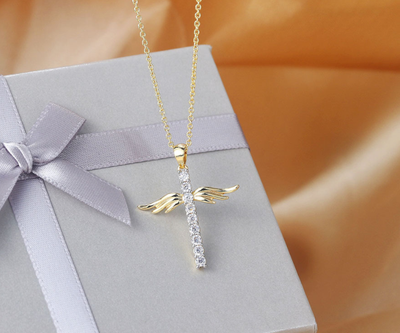 Winged Cross Necklace