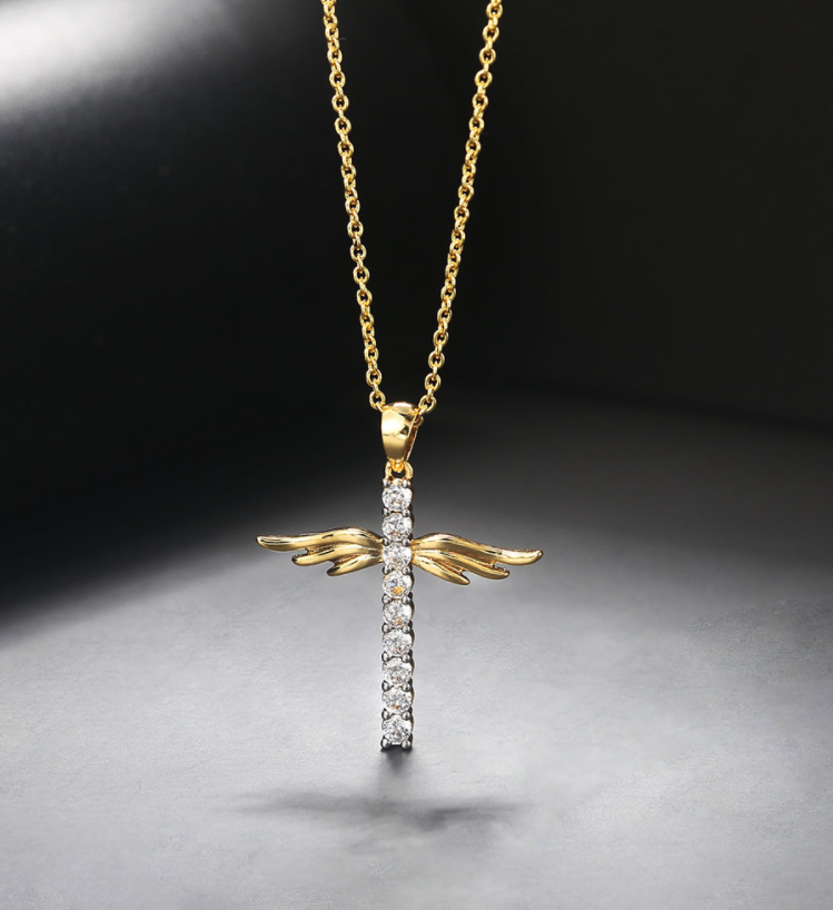 Winged Cross Necklace