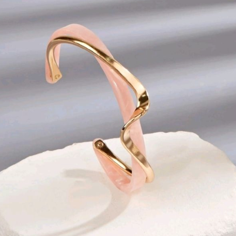 Elegant Pink with Gold Bracelet