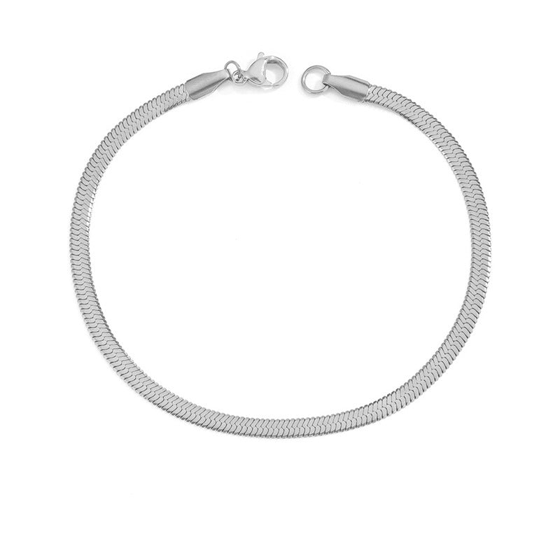 Stella Herringbone Chain Bracelet