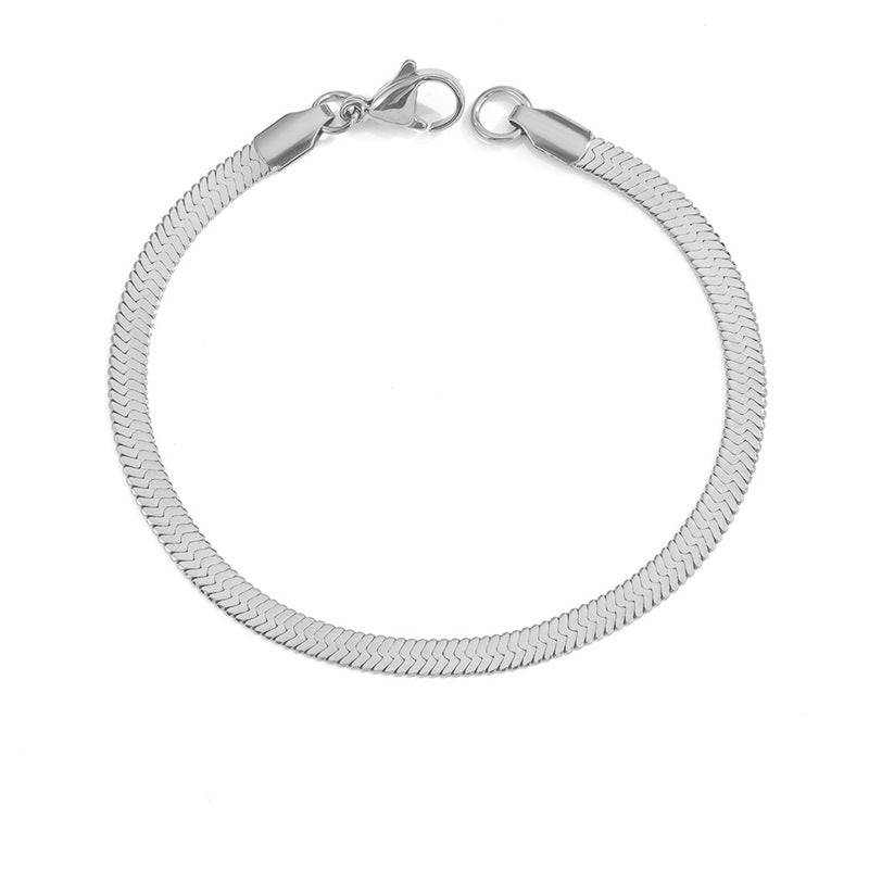 Stella Herringbone Chain Bracelet