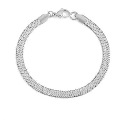 Stella Herringbone Chain Bracelet